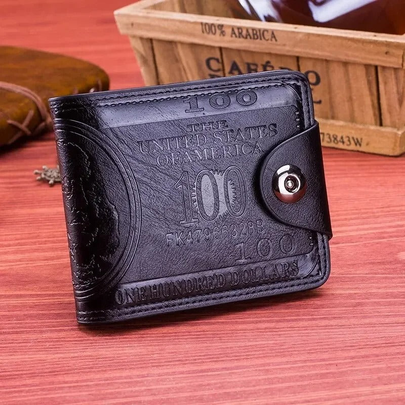 NOVELTY $100 BILL LEATHER WALLET