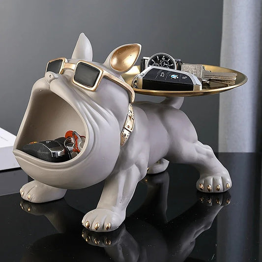 SUNGLASSES BULLDOG STATUE