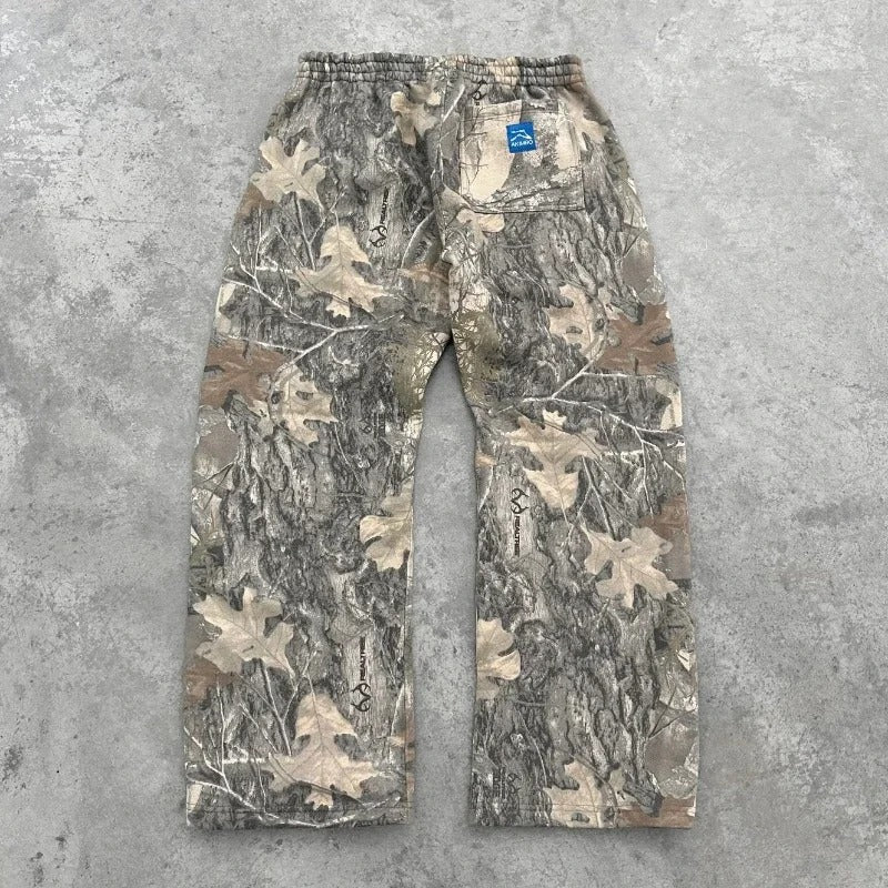CAMOFLAGE BAGGY SWEATPANTS
