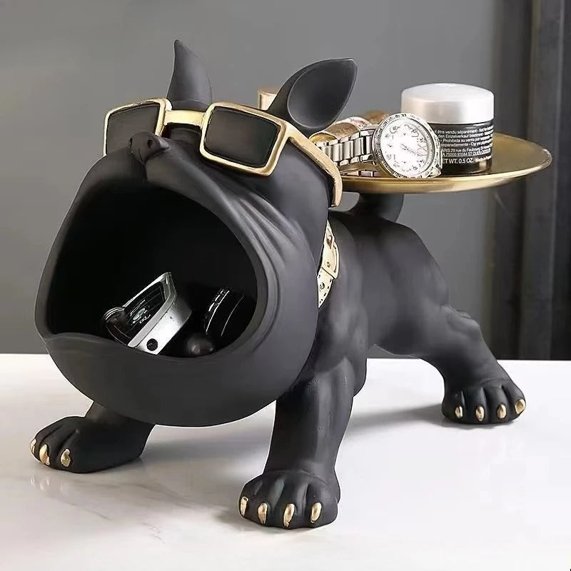SUNGLASSES BULLDOG STATUE