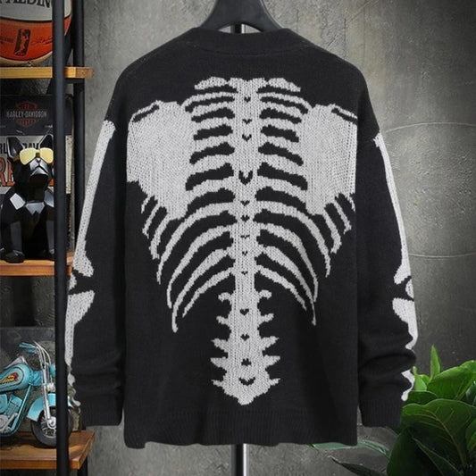 SKELETON STATEMENT KNIT CARDIGAN