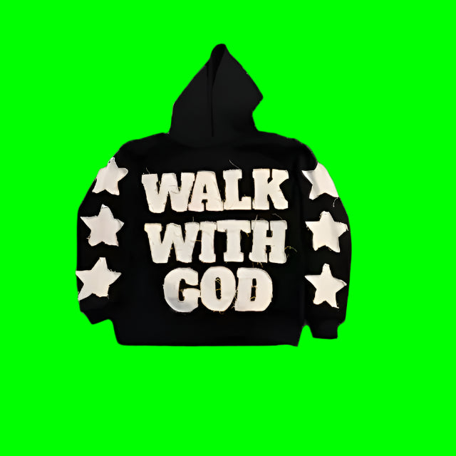 WALK WITH GOD Distressed Hoodie