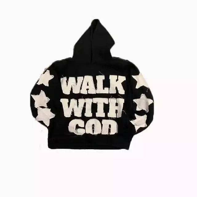 WALK WITH GOD Distressed Hoodie