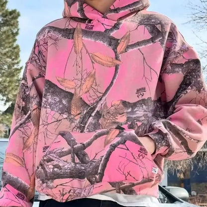 PINK CAMOFLAGE HOODIE