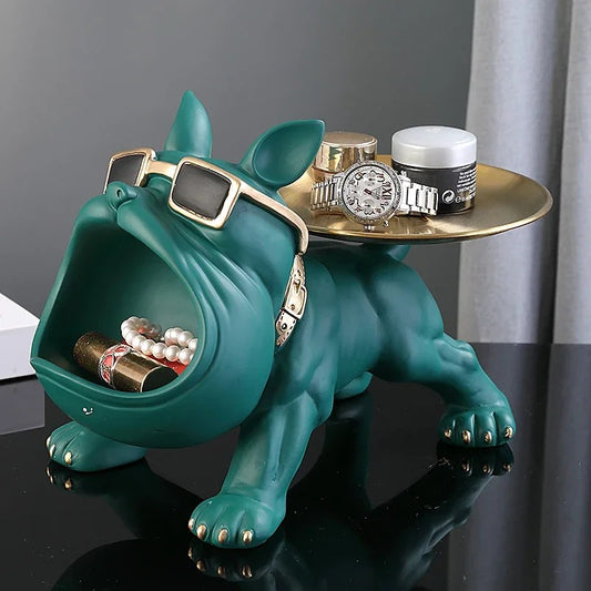 SUNGLASSES BULLDOG STATUE