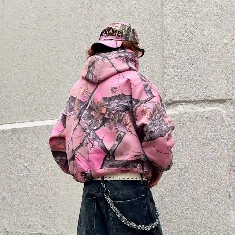 PINK CAMOFLAGE HOODIE