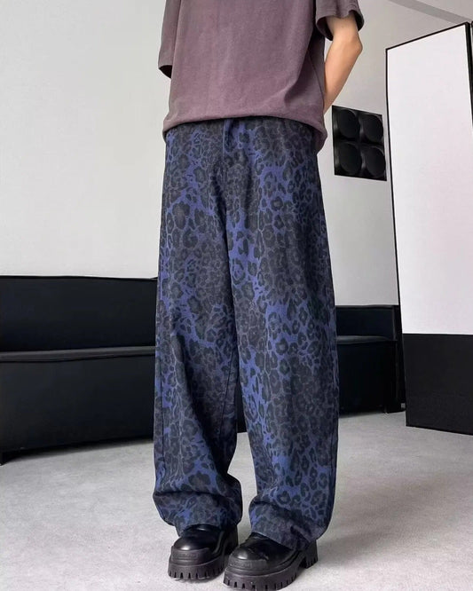 MIDNIGHT CHEETAH BAGGY PANTS