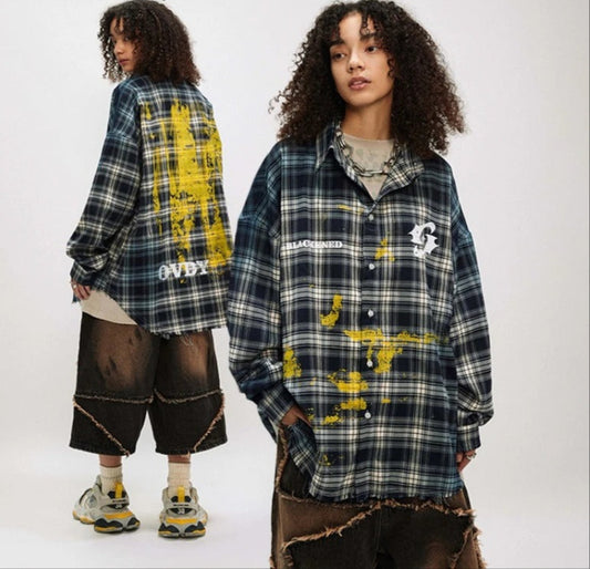 GRAFFITI OVERSIZED FLANNEL
