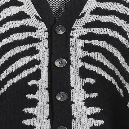 SKELETON STATEMENT KNIT CARDIGAN