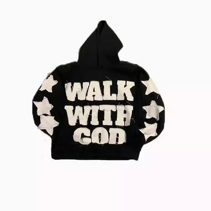 WALK WITH GOD Distressed Hoodie